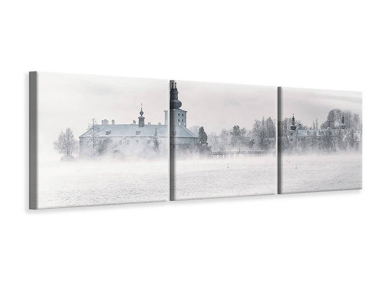 3 darab Vászonképek Panoramic Gmunden Castle Place