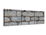 3 darab Vászonképek Panoramic Wall of natural stones