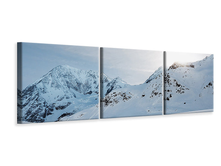 3 darab Vászonképek Panoramic Snow in the mountains