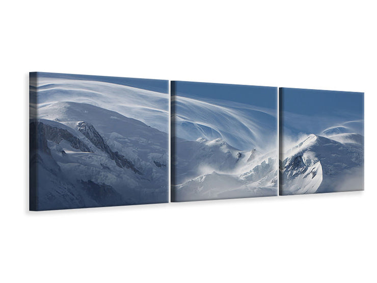 3 darab Vászonképek Panoramic Snow landscape