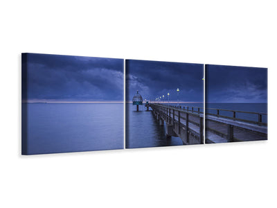 3 darab Vászonképek Panoramic Pier at night