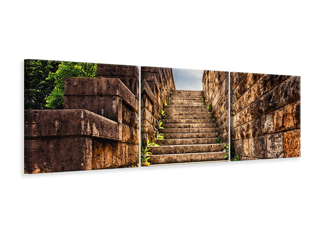 3 darab Vászonképek Panoramic stone stairs