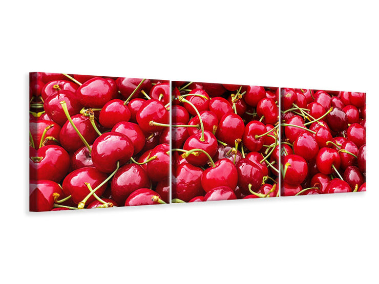 3 darab Vászonképek Panoramic XL cherries