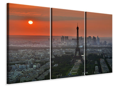 3 darab Vászonképek Paris in the evening light