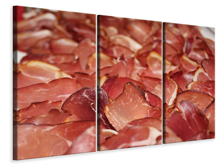 3 darab Vászonképek Raw ham