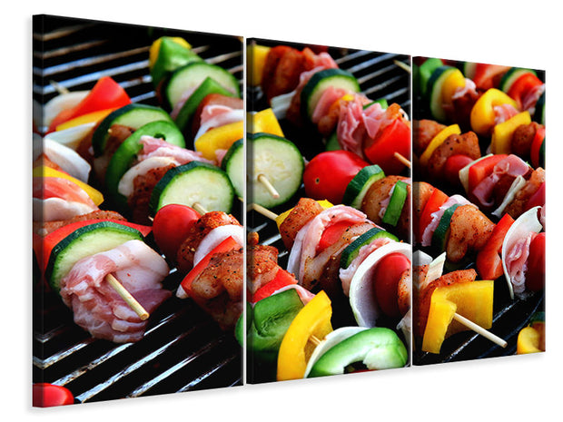 3 darab Vászonképek Shashlik skewers