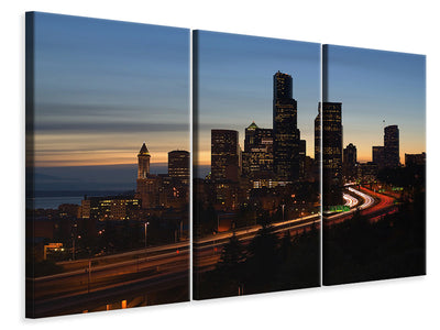 3 darab Vászonképek Sunset in Seattle