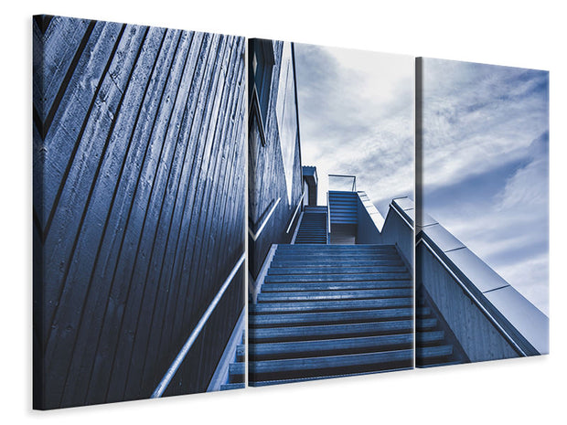 3 darab Vászonképek Steep stairs