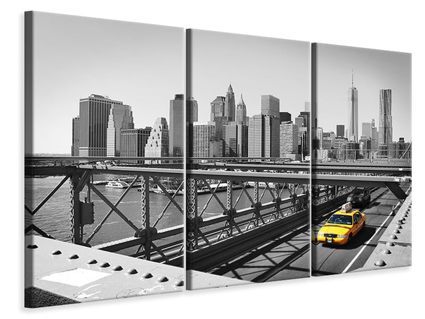 3 darab Vászonképek Taxi in New York