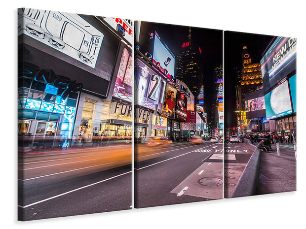 3 darab Vászonképek Times Square at night