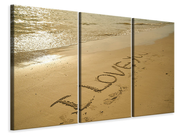 3 darab Vászonképek Sign in the sand