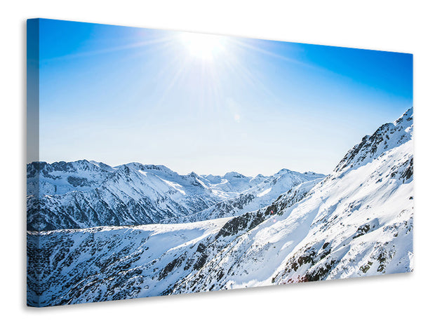 Vászonképek Mountain Panorama In Snow
