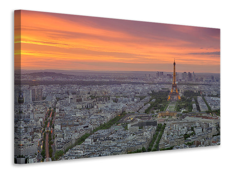 Vászonképek Paris Skyline At Sunset