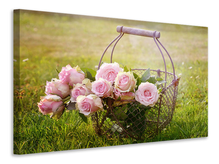 Vászonképek A basket full of roses