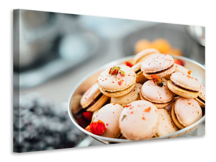 Vászonképek A bowl of macarons