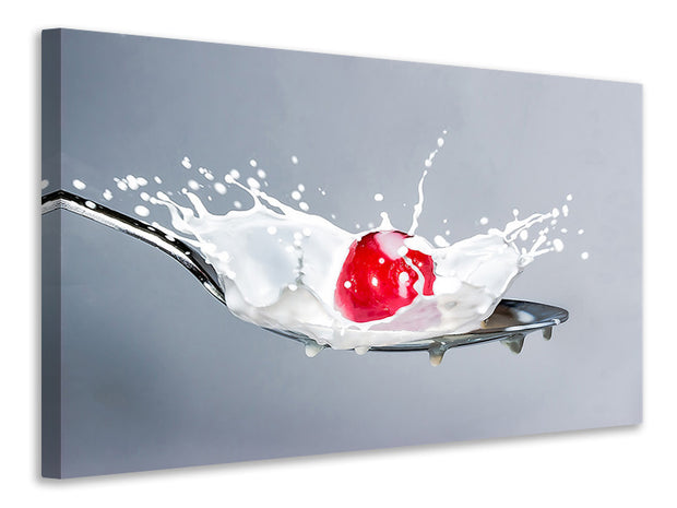 Vászonképek Cherry with milk