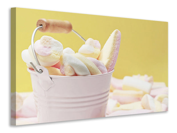 Vászonképek Marshmallow in the bucket