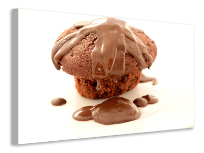 Vászonképek Muffin with chocolate