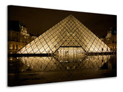 Vászonképek At night at the Louvre