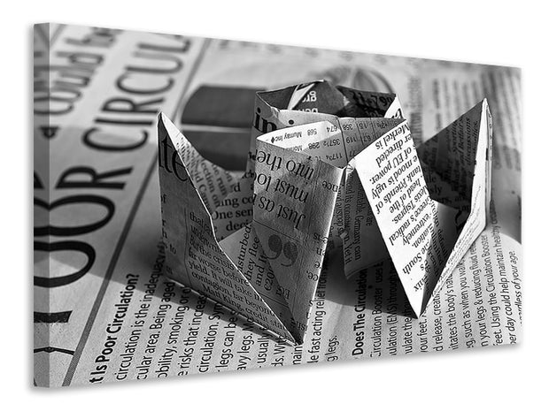 Vászonképek Origami newspaper