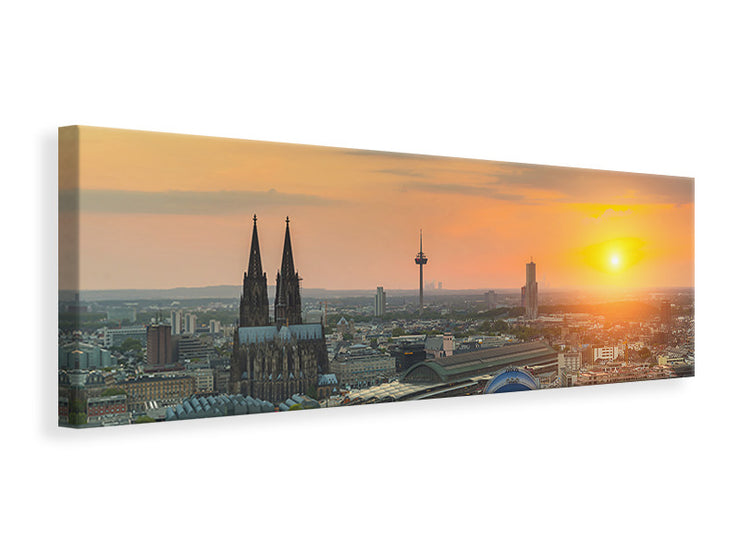 Panorámás Vászonképek Skyline Cologne At Sunset