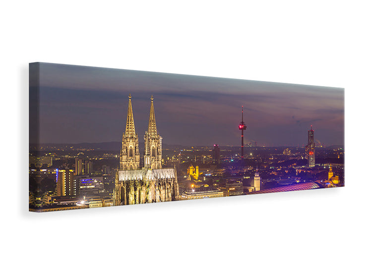 Panorámás Vászonképek Skyline Cologne Cathedral At Night