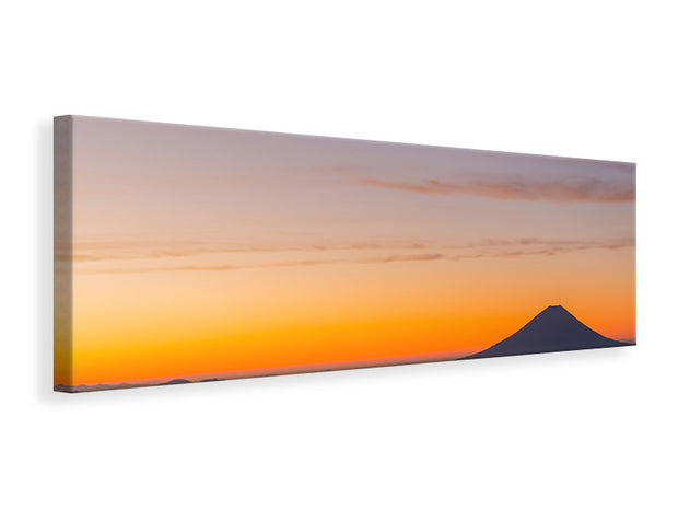 Panorámás Vászonképek Mount Fuji at sunset