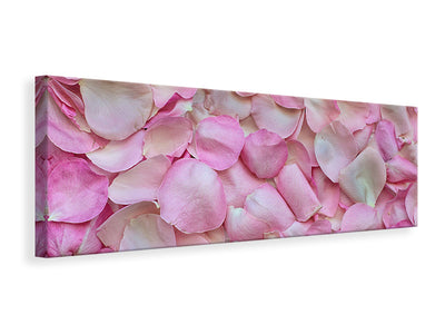 Panorámás Vászonképek Rose petals in pink 2
