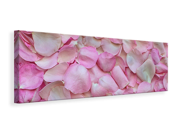 Panorámás Vászonképek Rose petals in pink 2